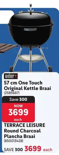 Makro Weber One Touch Original Kettle Braai offer