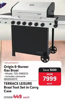 Makro Megamaster Origin 6-Burner Gas Braai offer