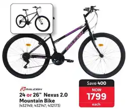 Makro Raleigh 24 or 26" Nexus 2.0 Mountain Bike offer