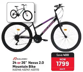 Makro Raleigh 24 or 26" Nexus 2.0 Mountain Bike offer