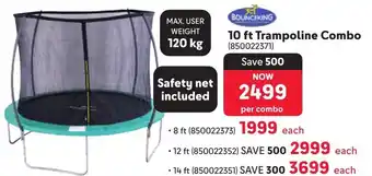 Makro Bounceking 10 ft Trampoline Combo offer