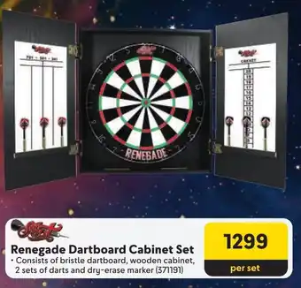 Makro Renegade Dartboard Cabinet Set offer