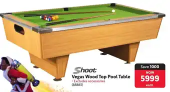 Makro Shoot Vegas Wood Top Pool Table offer