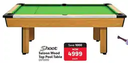 Makro Shoot Saloon Wood Top Pool Table offer