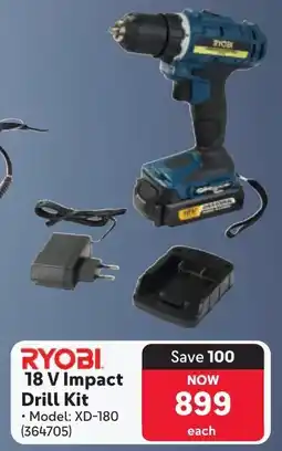 Makro RYOBI 18 V Impact Drill Kit offer