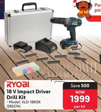 Makro RYOBI 18 V Impact Driver Drill Kit offer