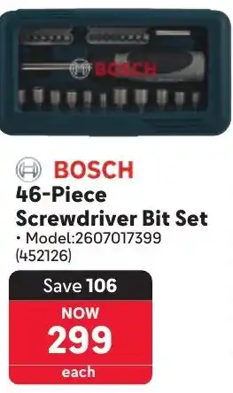 Makro BOSCH Screwdriver Bit Set offer