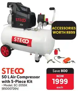 Makro STECO Air Compressor with 5-Piece Kit offer