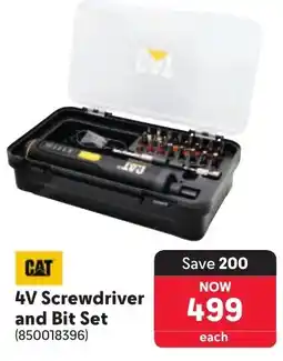 Makro CAT 4V Screwdriver and Bit Set offer