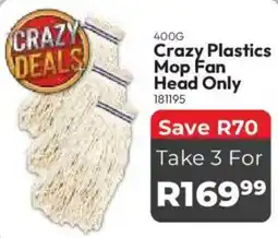 Crazy Plastics Crazy Plastics Mop Fan Head Only offer