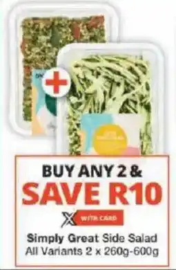 Checkers Simply Great Side Salad All Variants offer