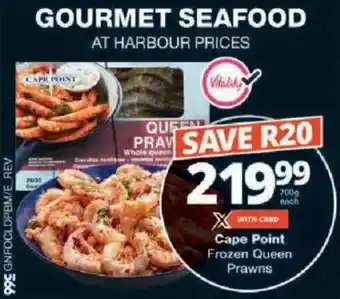 Checkers Cape Point Frozen Queen Prawns offer