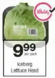 Checkers Iceberg Lettuce Head offer