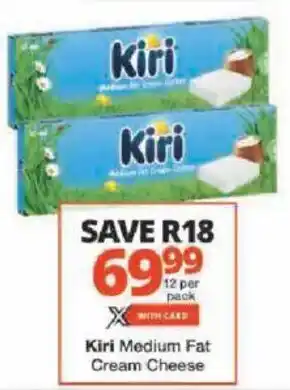 Checkers Kiri Medium Fat Cream Cheese offer