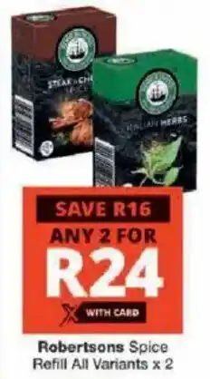Checkers Robertsons Spice Refill All Variants offer