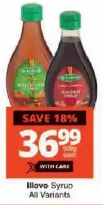 Checkers Illovo Syrup All Variants offer