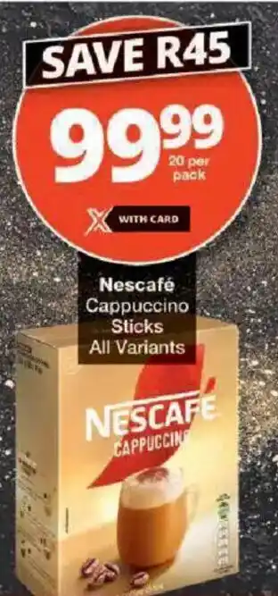 Checkers Nescafé Cappuccino Sticks All Variants offer