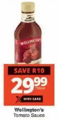 Checkers Wellington's Tomato Sauce offer