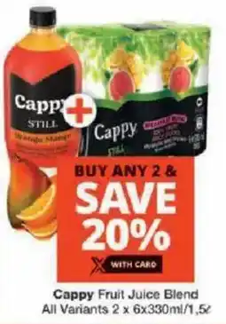 Checkers Cappy Fruit Juice Blend All Variants offer