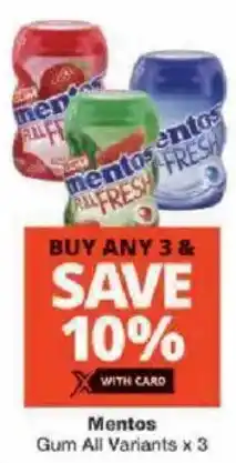 Checkers Mentos Gum All Variants offer