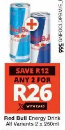 Checkers Red Bull Energy Drink All Variants offer