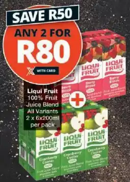 Checkers Liqui Fruit 100% Fruit Juice Blend All Variants offer
