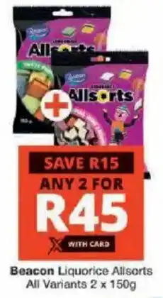 Checkers Beacon Liquorice Allsorts All Variants offer