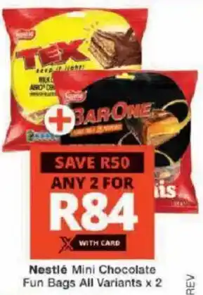 Checkers Nestlé Mini Chocolate Fun Bags All Variants offer