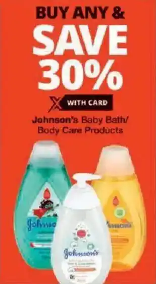 Checkers Johnson's Baby Bath/ Body Care Products offer