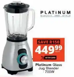 Checkers Platinum Glass Jug Blender offer