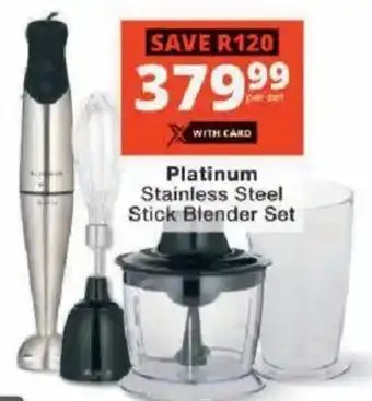 Checkers Platinum Stainless Steel Stick Blender Set offer