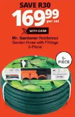 Checkers Mr. Gardener Reinforced Garden Hose with Fittings offer