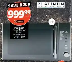 Checkers Platinum Silver Mirror Finish Microwave Oven offer