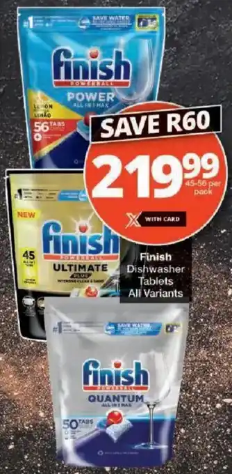 Checkers Finish Dishwasher Tablets All Variants offer