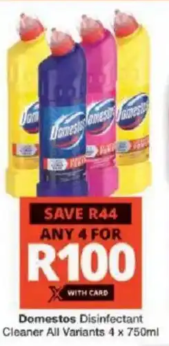 Checkers Domestos Disinfectant Cleaner All Variants offer