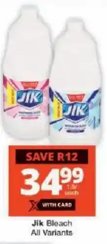 Checkers Jik Bleach All Variants offer