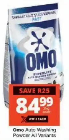 Checkers Omo Auto Washing Powder All Variants offer