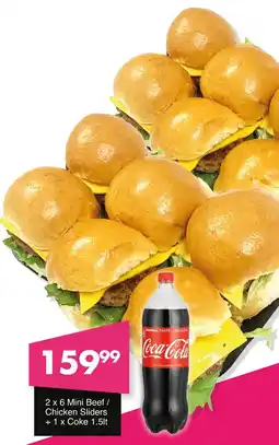 Save Hyper Mini Beef/ Chicken Sliders + Coke offer