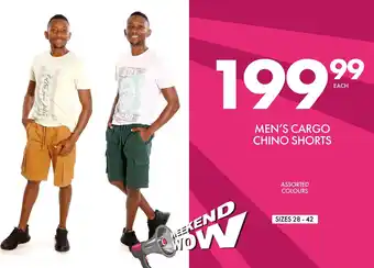 Save Hyper Men's Cargo Chino Shorts offer