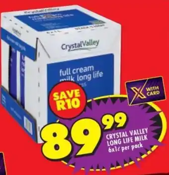 Shoprite Crystal valley long life milk offer