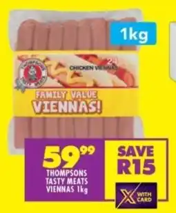 Shoprite Thompsons tasty meats viennas offer