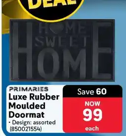 Makro Luxe Rubber Moulded Doormat offer