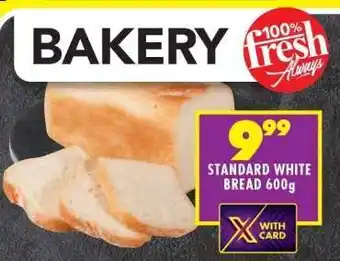 Shoprite STANDARD WHITE BREAD 600g offer