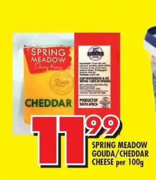 Shoprite SPRING MEADOW GOUDA/CHEDDAR CHEESE per 100g offer