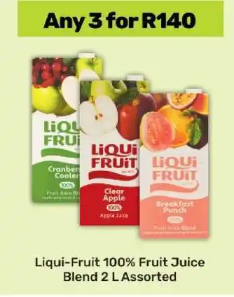 Game Liqui Fruit 100% Fruit Juice Blend 2 L Assorted offer
