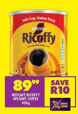 Shoprite NESCAFÉ RICOFFY INSTANT COFFEE 400g offer