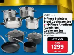 Makro 7-Piece Stainless Steel Cookware Set or 6-Piece Anodised Aluminium Cookware Set offer