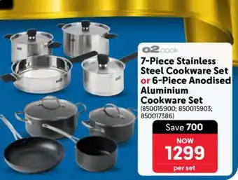 Makro 7-Piece Stainless Steel Cookware Set or 6-Piece Anodised Aluminium Cookware Set offer
