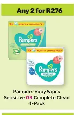Game Pampers Baby Wipes Sensitive OR Complete Clean 4-Pack offer