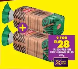 Shoprite Sasko Premium Slices Brown Bread 700g offer